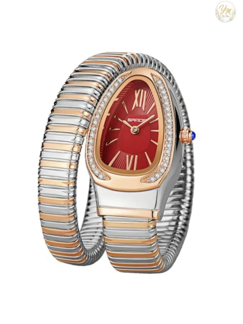 Elegant Snake Wrap Bracelet Watch for Women - Quartz Cuff Wristwatch
